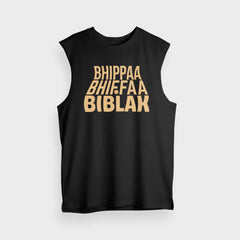 Bhippa Bhiffa Biblak Men/Unisex Tank Top in Black Color