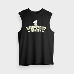 Veerabaagu Bakery Men/Unisex Tank Top in Black Color