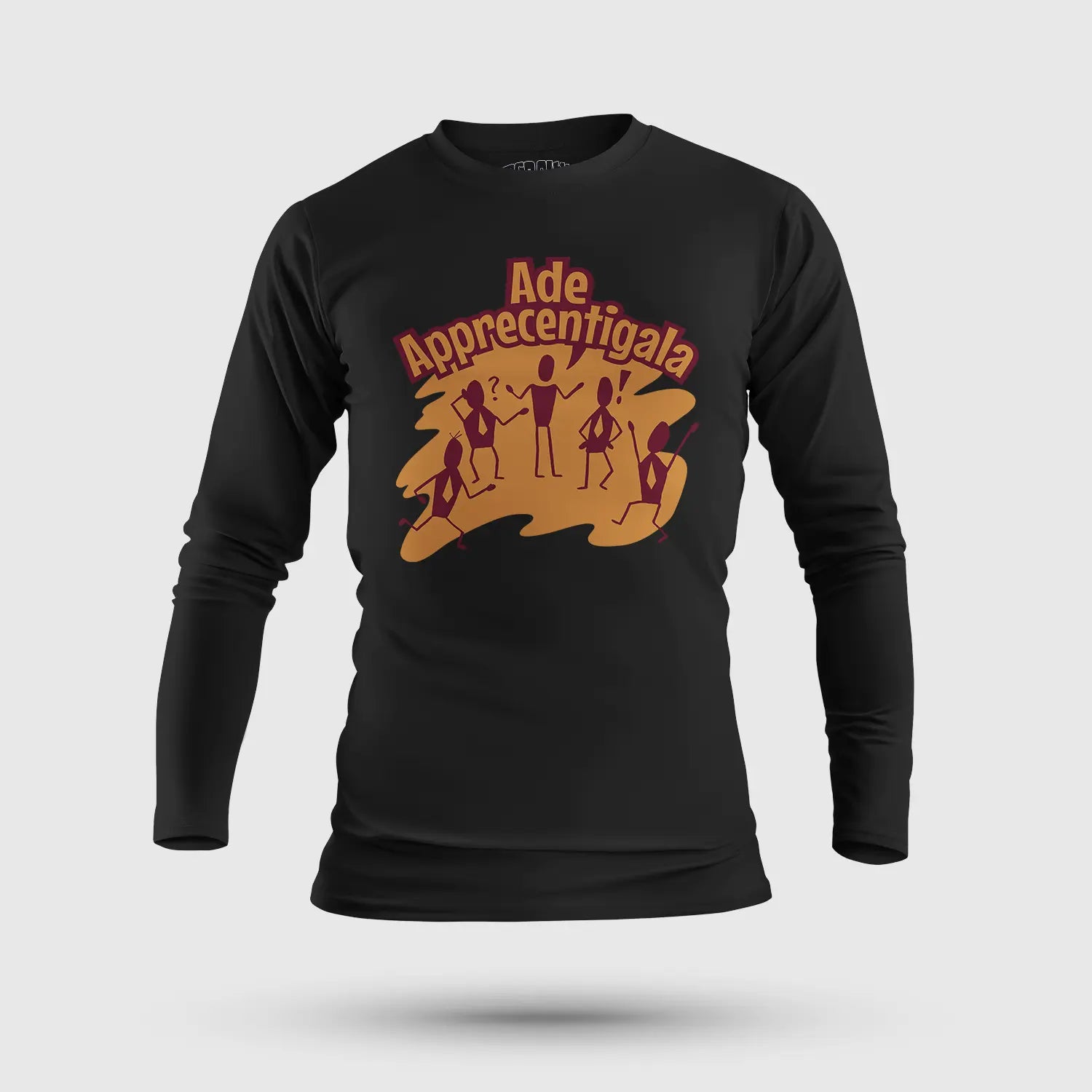 Ade Apprecentingala Men/Unisex Long Sleeve T-Shirt in Black Color