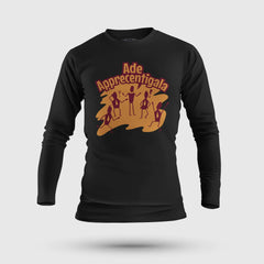 Ade Apprecentingala Men/Unisex Long Sleeve T-Shirt in Black Color