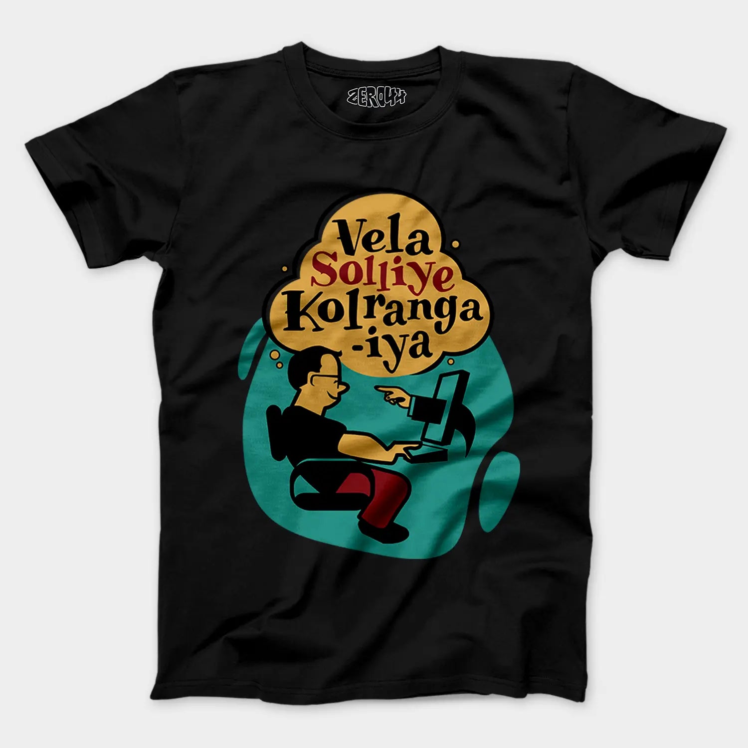 Vela Soliye Kolrangaiya Men/Unisex T-Shirt in Black Color