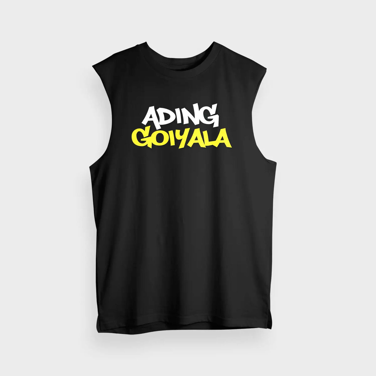 Ading Goiyala Men/Unisex Tank Top in Black Color