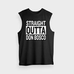 Straight Outta Don Bosco Men/Unisex Tank Top in Black Color