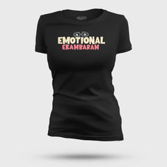Emotional Ekambaram Women's T-Shirt in Black Color