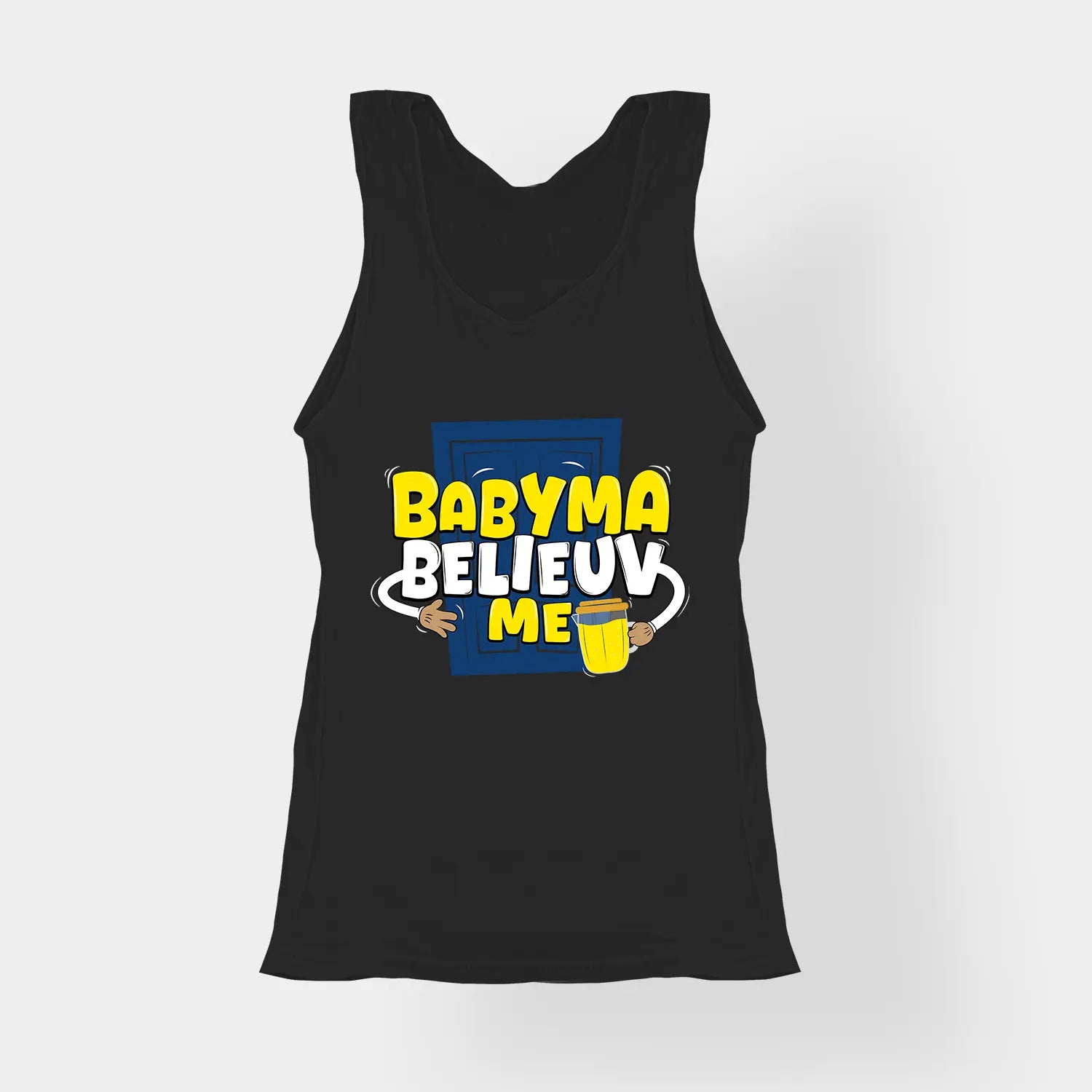 Babyma Belieuv Me Women's Tank Top in Black Color
