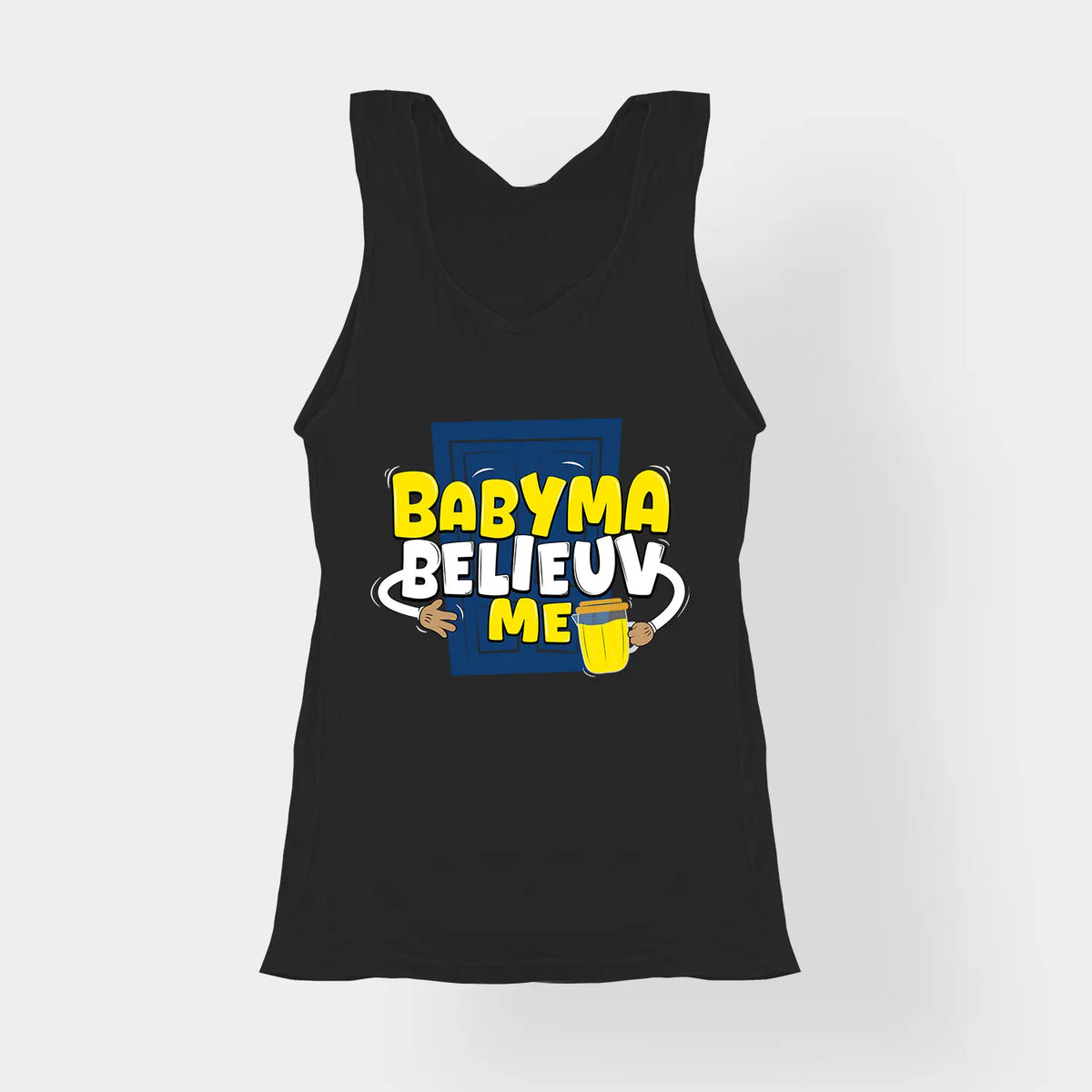 Babyma Belieuv Me Women's Tank Top in Black Color