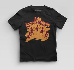 Ade Apprecentingala Boys Round Neck T-Shirt in Black Color