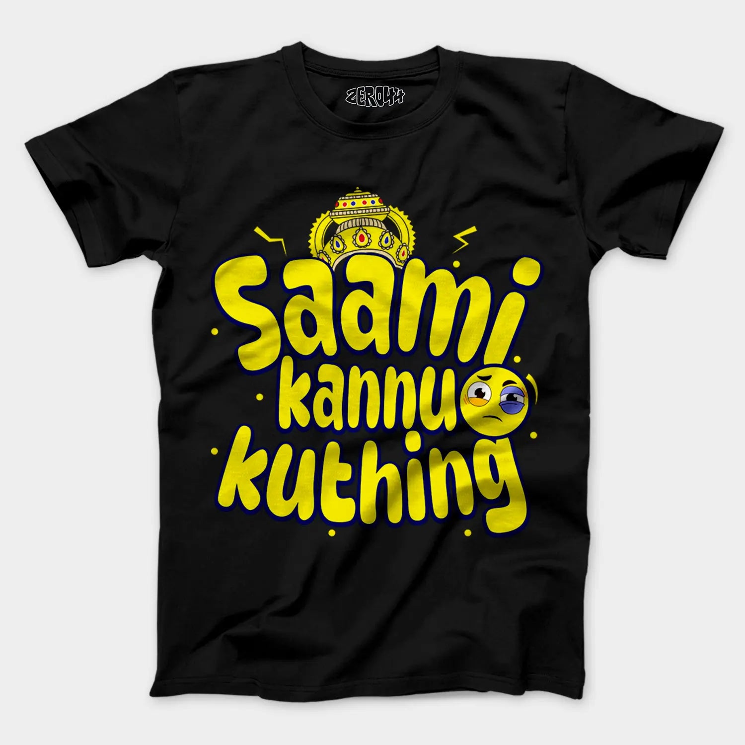 Saami Kannu Kuthing Men/Unisex T-Shirt in Black Color