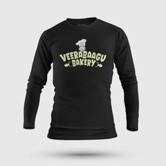 Veerabaagu Bakery Men/Unisex Long Sleeve T-Shirt in Black Color