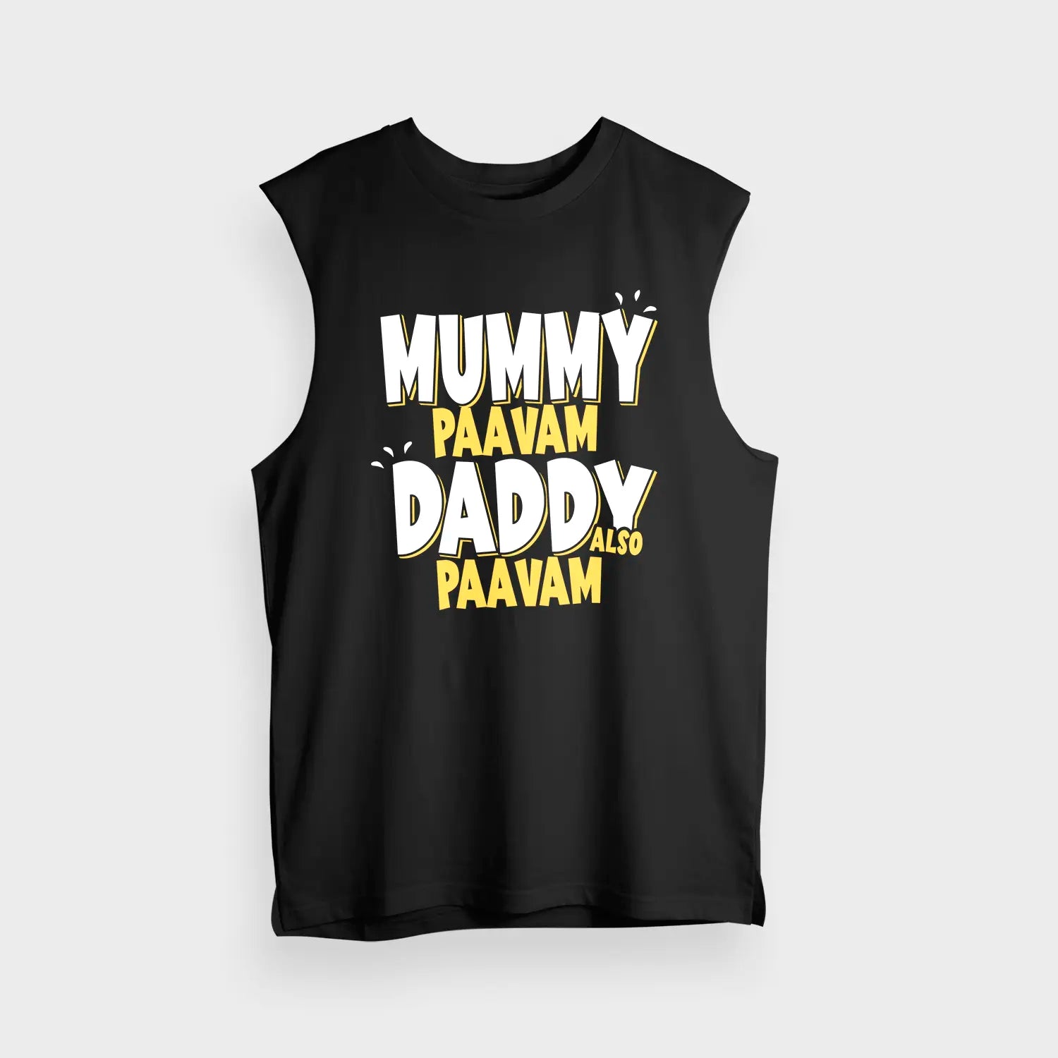 Mummy Paavam, Daddy Also Paavam Men/Unisex Tank Top in Black Color