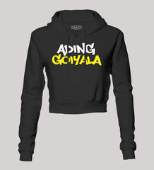Ading Goiyala Women's Crop Hoodies in Black Color
