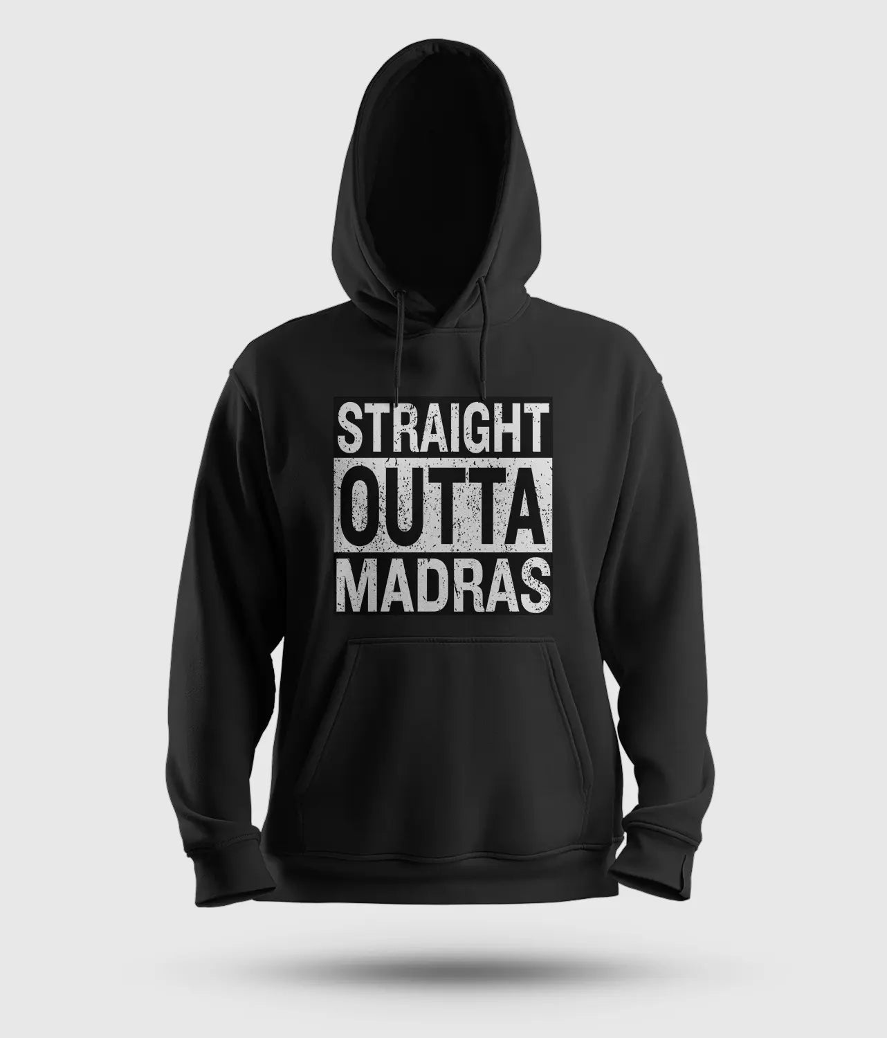 Straight Outta Madras Men/Unisex Hoodie in Black Color