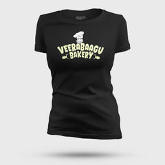Veerabaagu Bakery Women's T-Shirt in Black Color