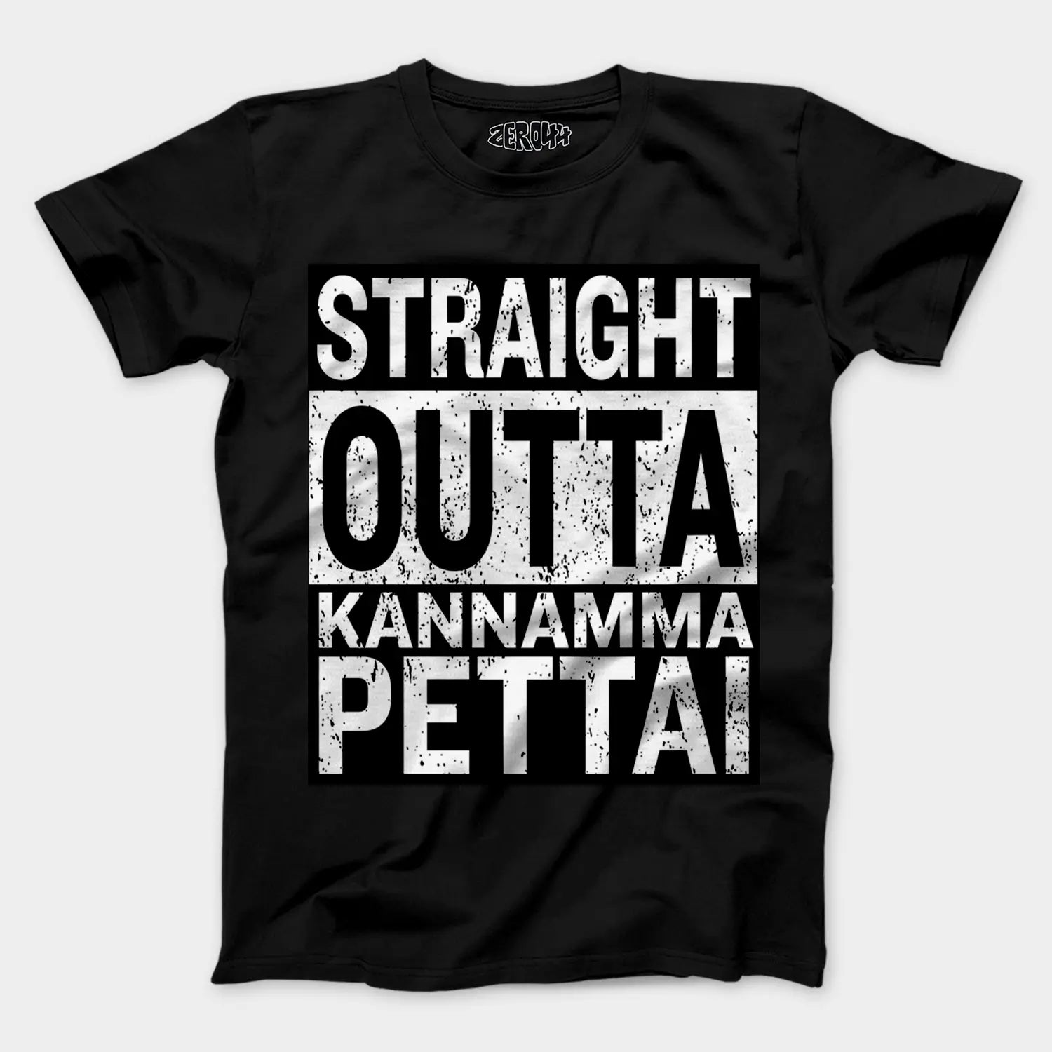 Straight Outta Kannamma Pettai Men/Unisex T-Shirt in Black Color