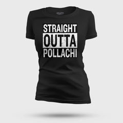 Straight Outta Pollachi Women's T-Shirt in Black Color