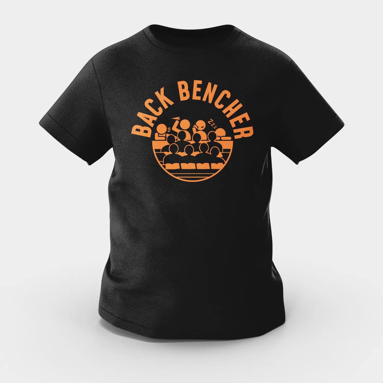 Back Bencher Girls Round Neck T-Shirt in Black Color