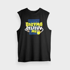 Babyma Belieuv Me Men/Unisex Tank Top in Black Color