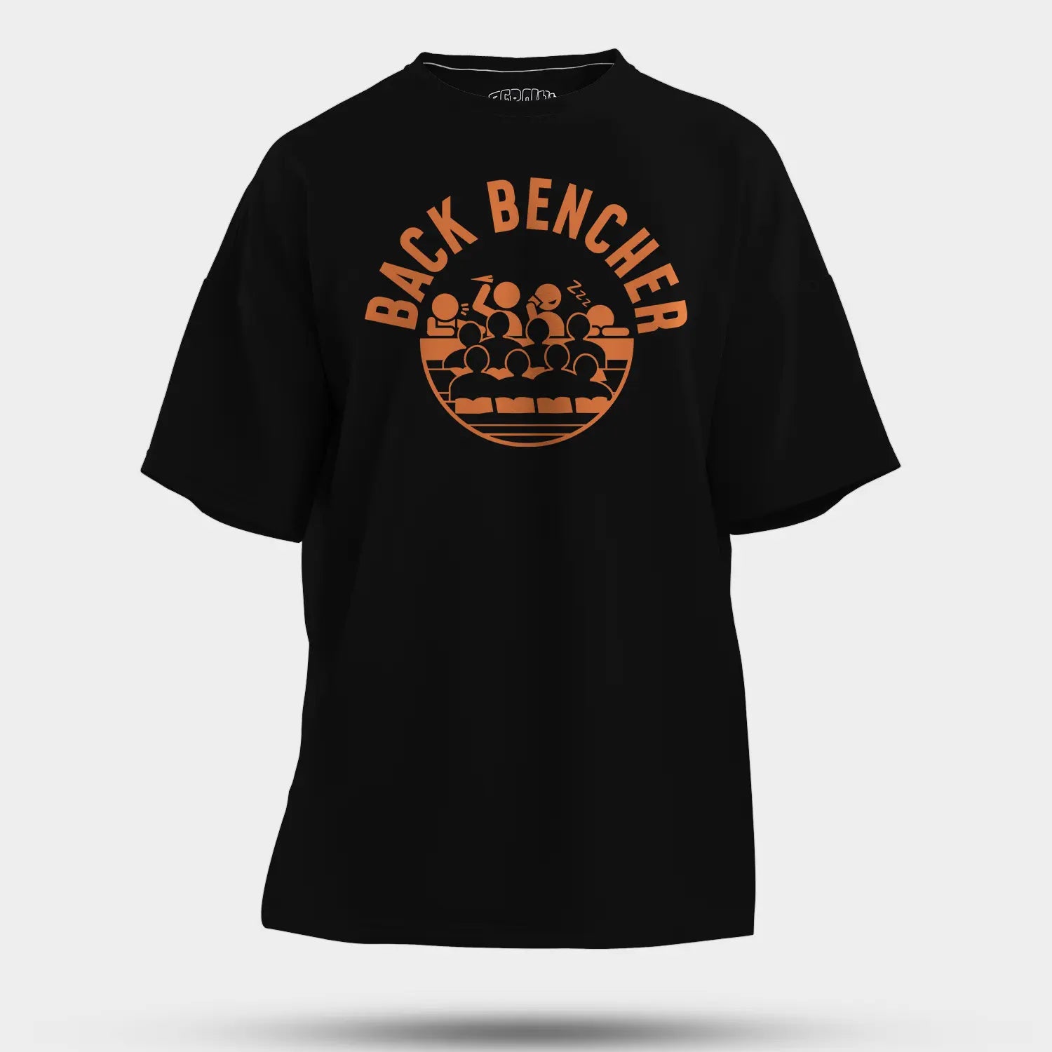 Back Bencher Men/Unisex Oversized T-Shirt in Black Color