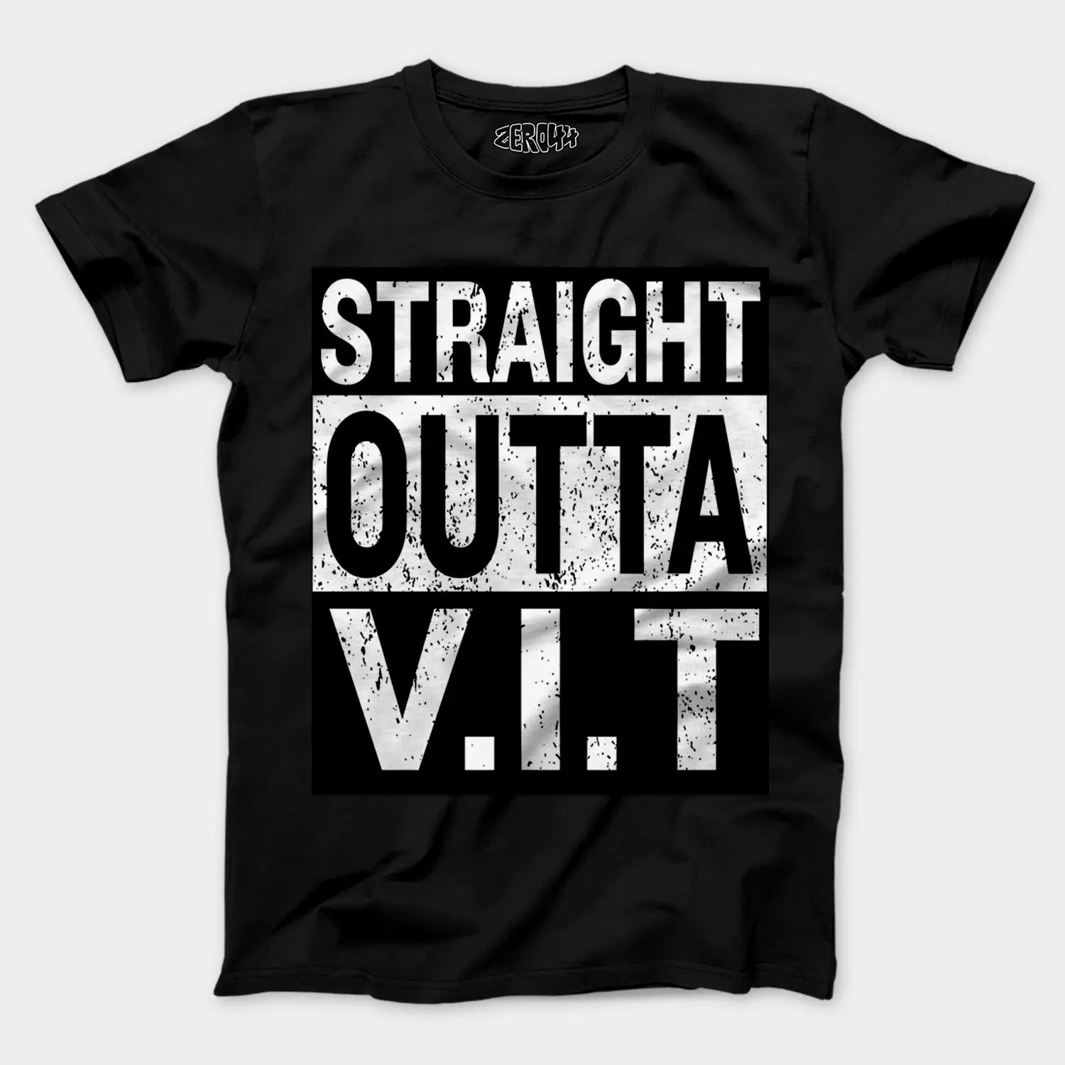 Straight Outta Vit Men/Unisex T-Shirt in Black Color