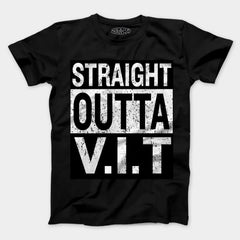 Straight Outta Vit Men/Unisex T-Shirt in Black Color