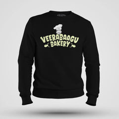 Veerabaagu Bakery Men/Unisex Sweatshirt in Black Color
