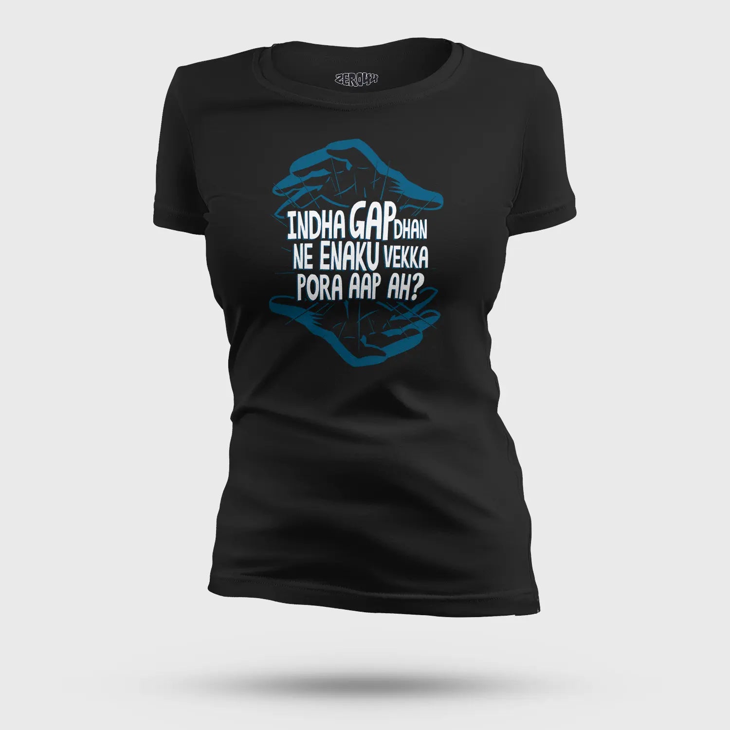 Indha Gap Dhan Ne Enaku Vekka Pora Aap Ah? Women's T-Shirt in Black Color