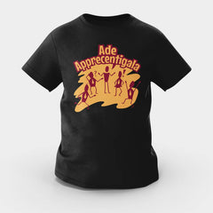 Ade Apprecentingala Girls Round Neck T-Shirt in Black Color