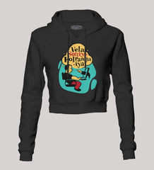 Vela Soliye Kolrangaiya Women's Crop Hoodies in Black Color