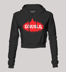Goiyala Women's Crop Hoodies in Black Color