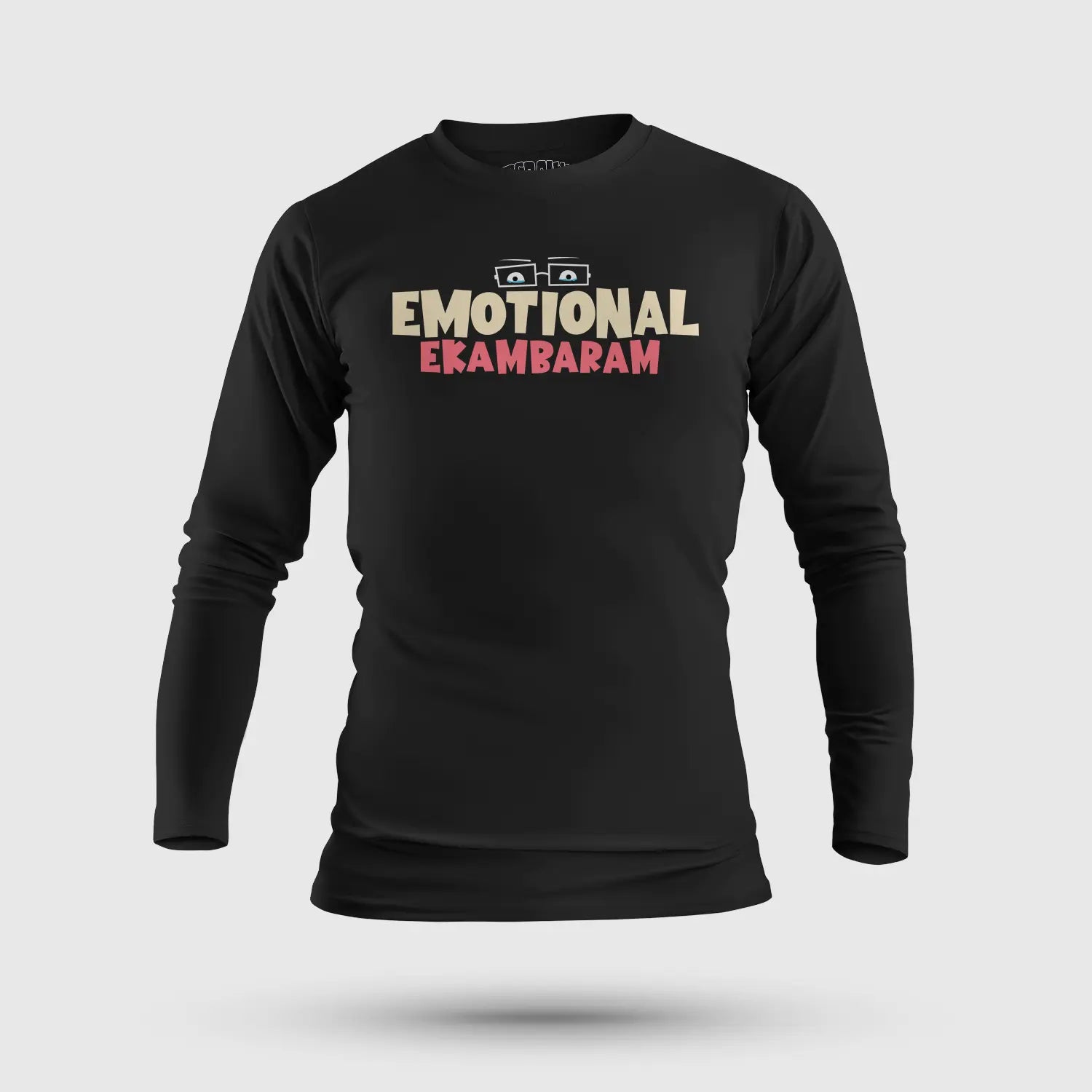 Emotional Ekambaram Men/Unisex Long Sleeve T-Shirt in Black Color