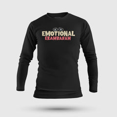 Emotional Ekambaram Men/Unisex Long Sleeve T-Shirt in Black Color
