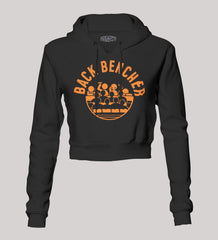 Back Bencher Women's Crop Hoodies in Black Color