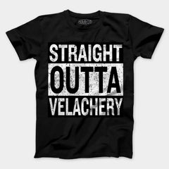Straight Outta Velachery Men/Unisex T-Shirt in Black Color