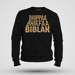 Bhippa Bhiffa Biblak Men/Unisex Sweatshirt in Black Color