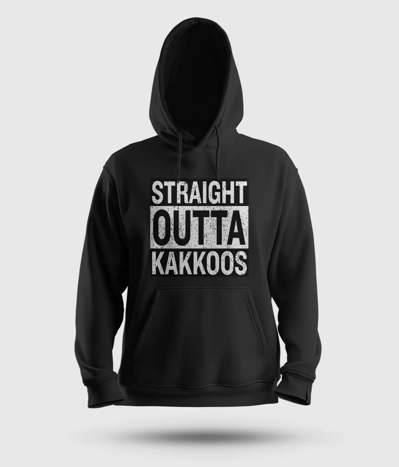 Straight Outta Kakkoos Men/Unisex Hoodie in Black Color