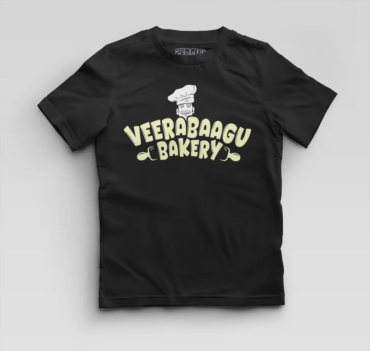 Veerabaagu Bakery Boys Round Neck T-Shirt in Black Color