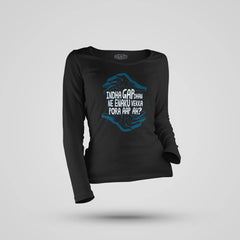 Indha Gap Dhan Ne Enaku Vekka Pora Aap Ah? Women's Long Sleeve T-Shirt in Black Color