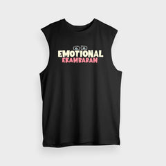 Emotional Ekambaram Men/Unisex Tank Top in Black Color