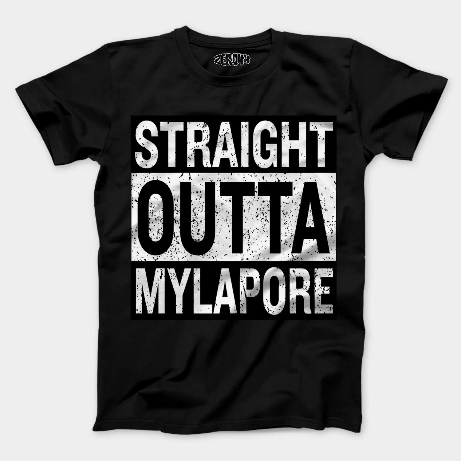Straight Outta Mylapore Men/Unisex T-Shirt in Black Color