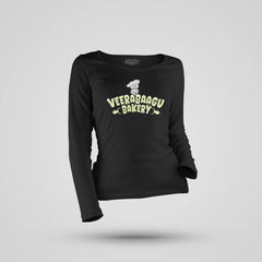Veerabaagu Bakery Women's Long Sleeve T-Shirt in Black Color