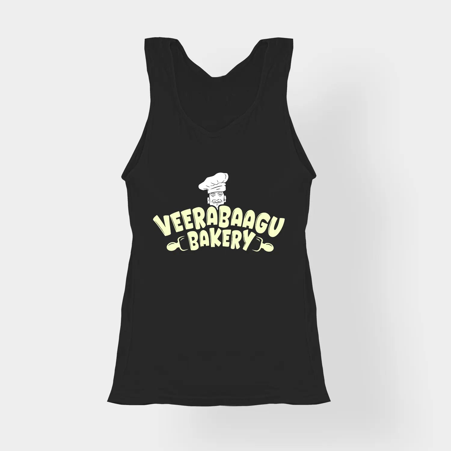 Veerabaagu Bakery Women's Tank Top in Black Color