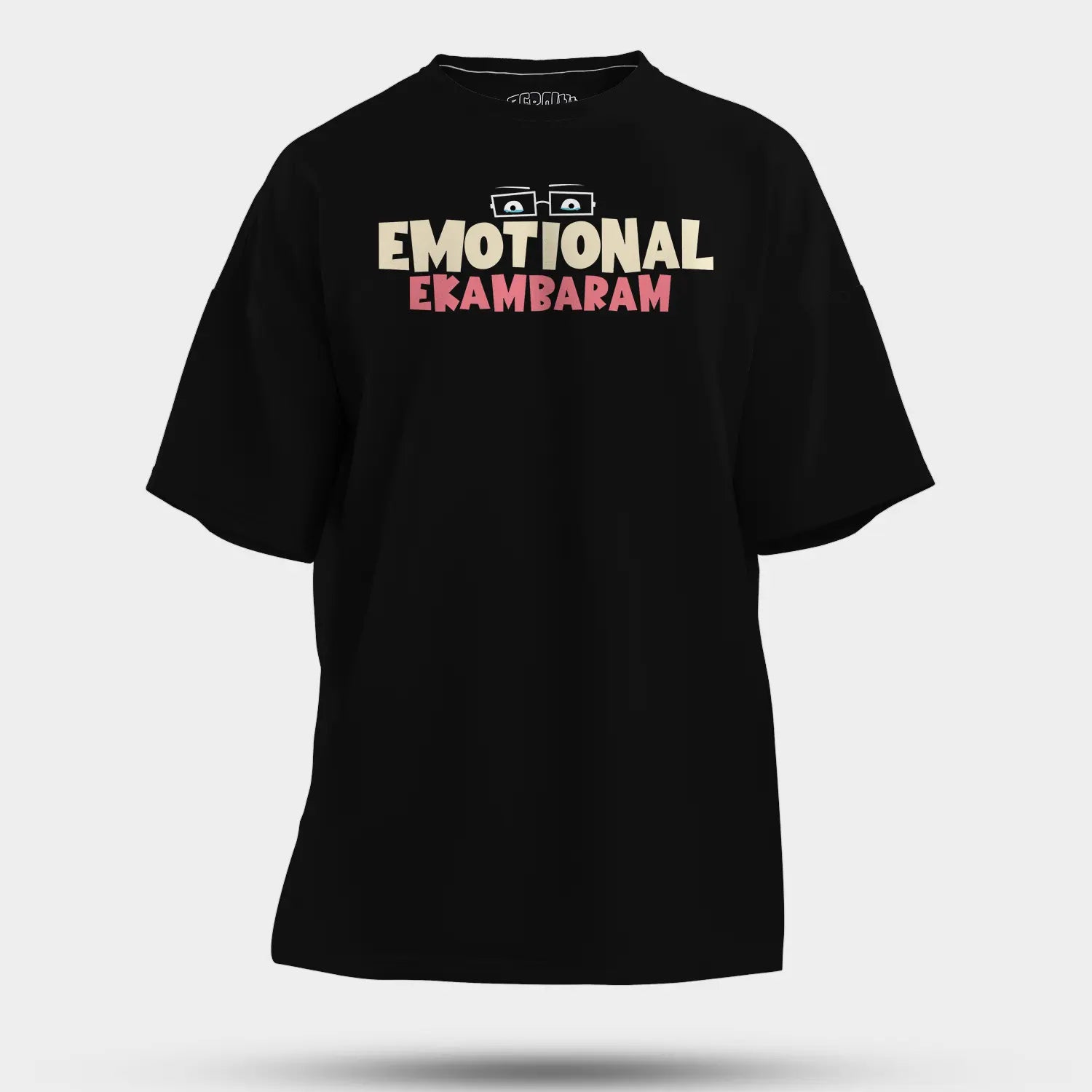Emotional Ekambaram Men/Unisex Oversized T-Shirt in Black Color