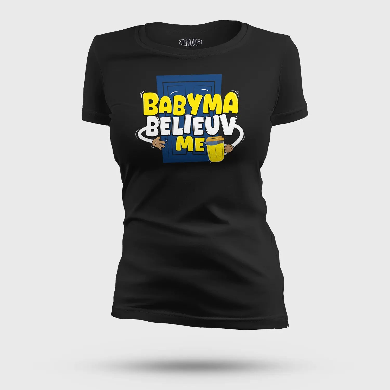Babyma Belieuv Me Women's T-Shirt in Black Color