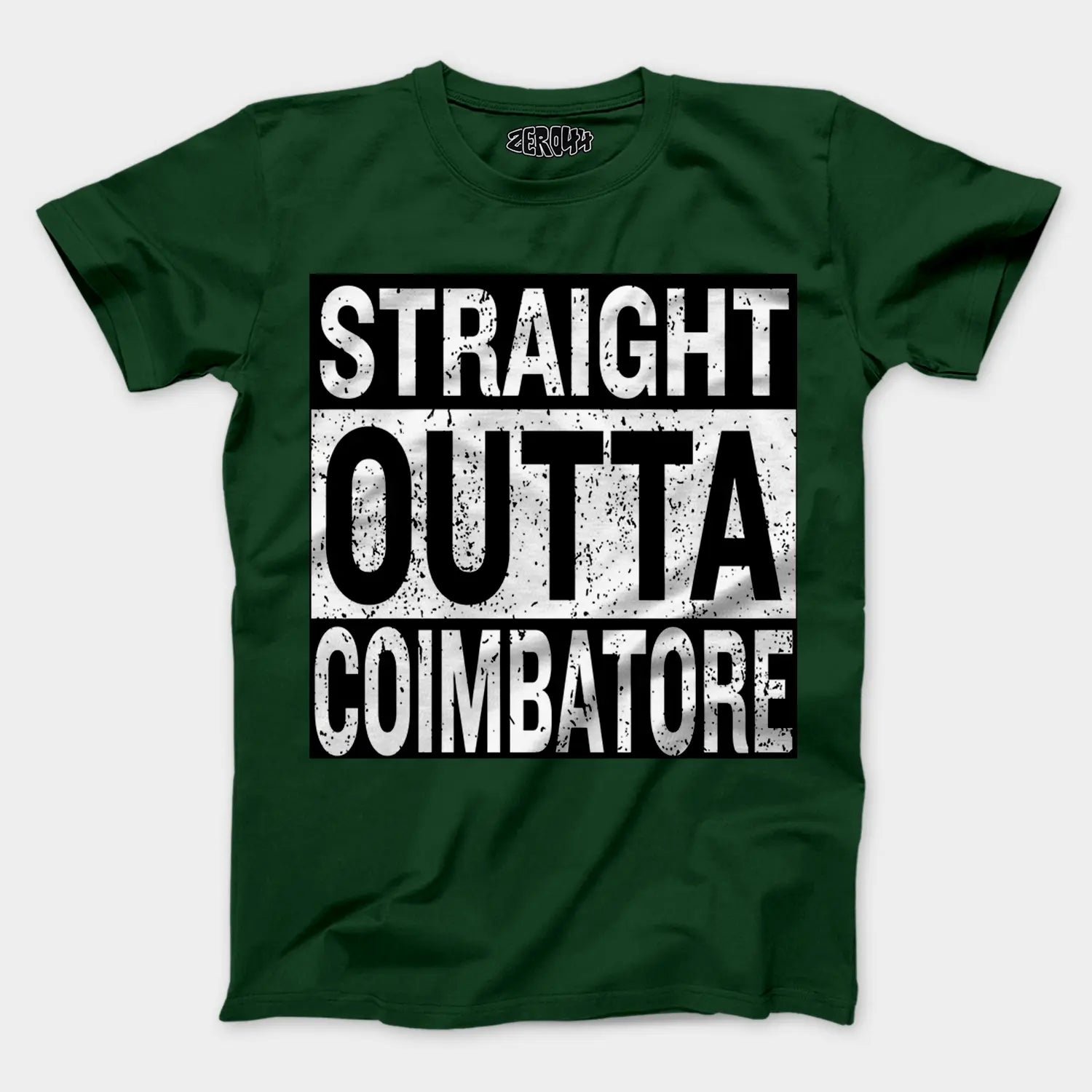 Straight Outta Coimbatore Men/Unisex T-Shirt in Bottle Green Color