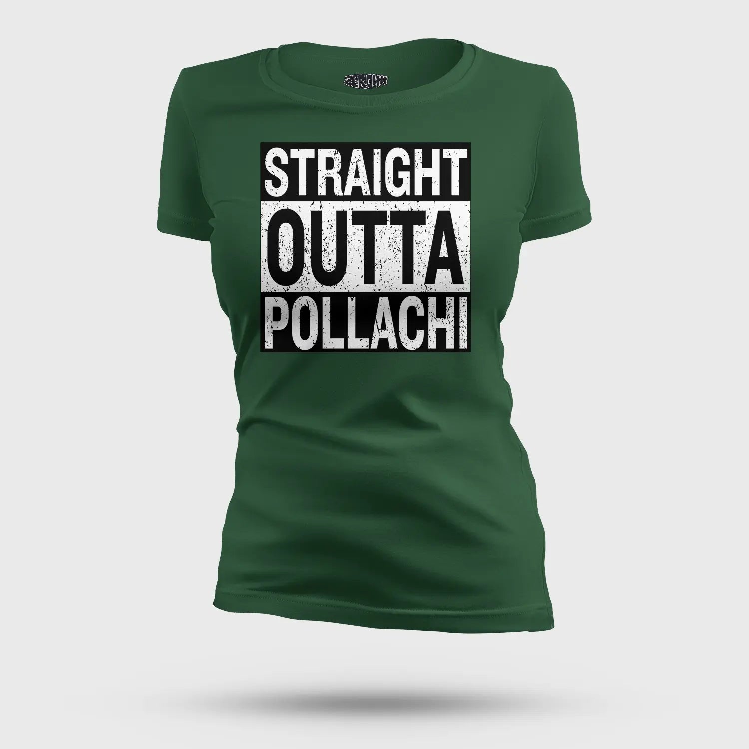Straight Outta Pollachi Women's T-Shirt in Bottle Green Color