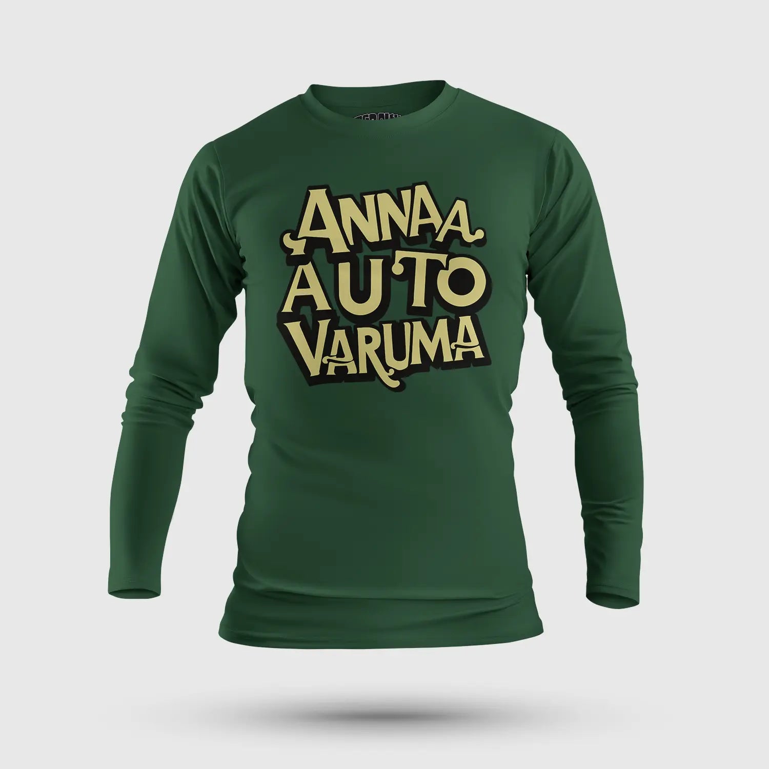 Anna Auto Varuma Men/Unisex Long Sleeve T-Shirt in Bottle Green Color
