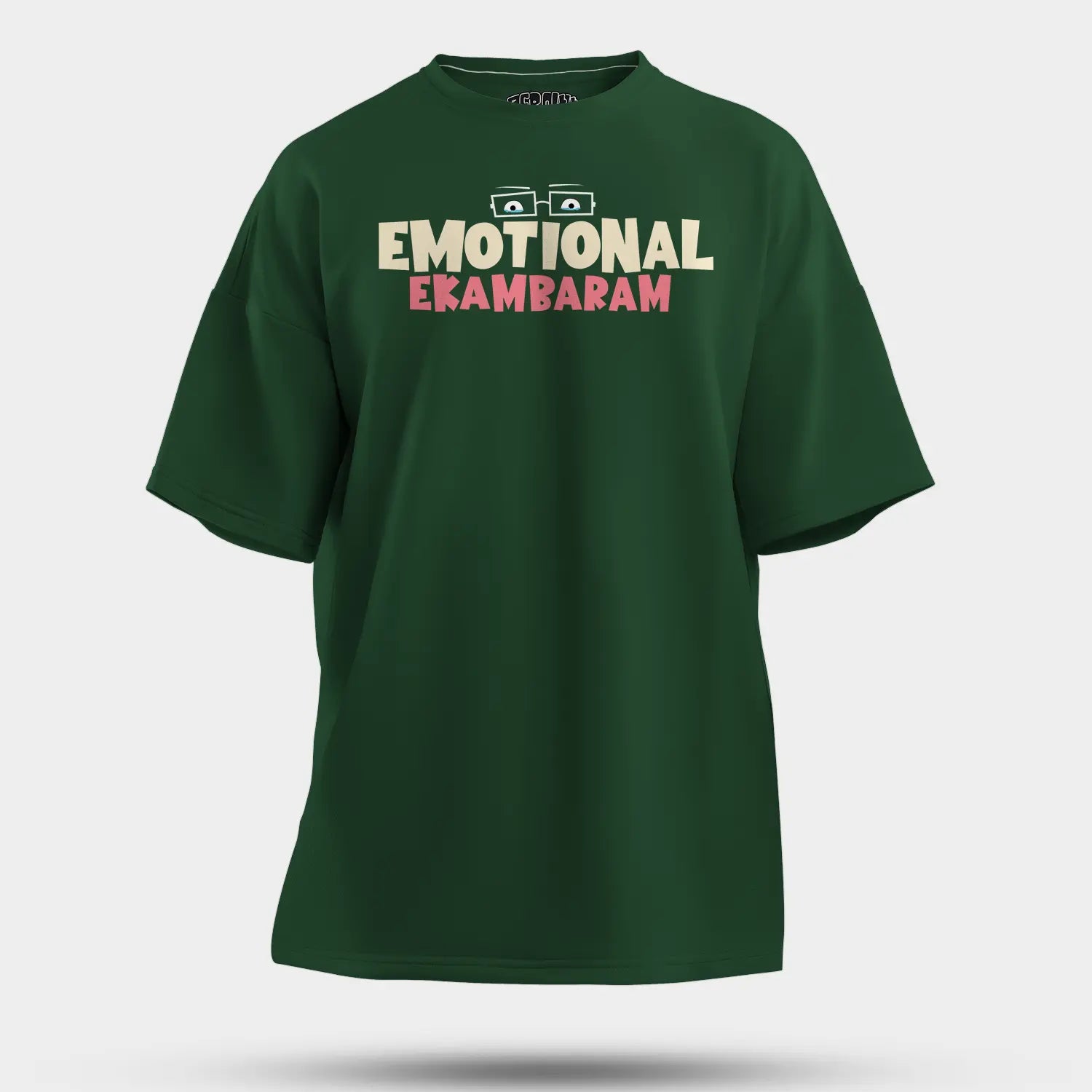 Emotional Ekambaram Men/Unisex Oversized T-Shirt in Bottle Green Color