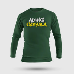 Ading Goiyala Men/Unisex Long Sleeve T-Shirt in Bottle Green Color