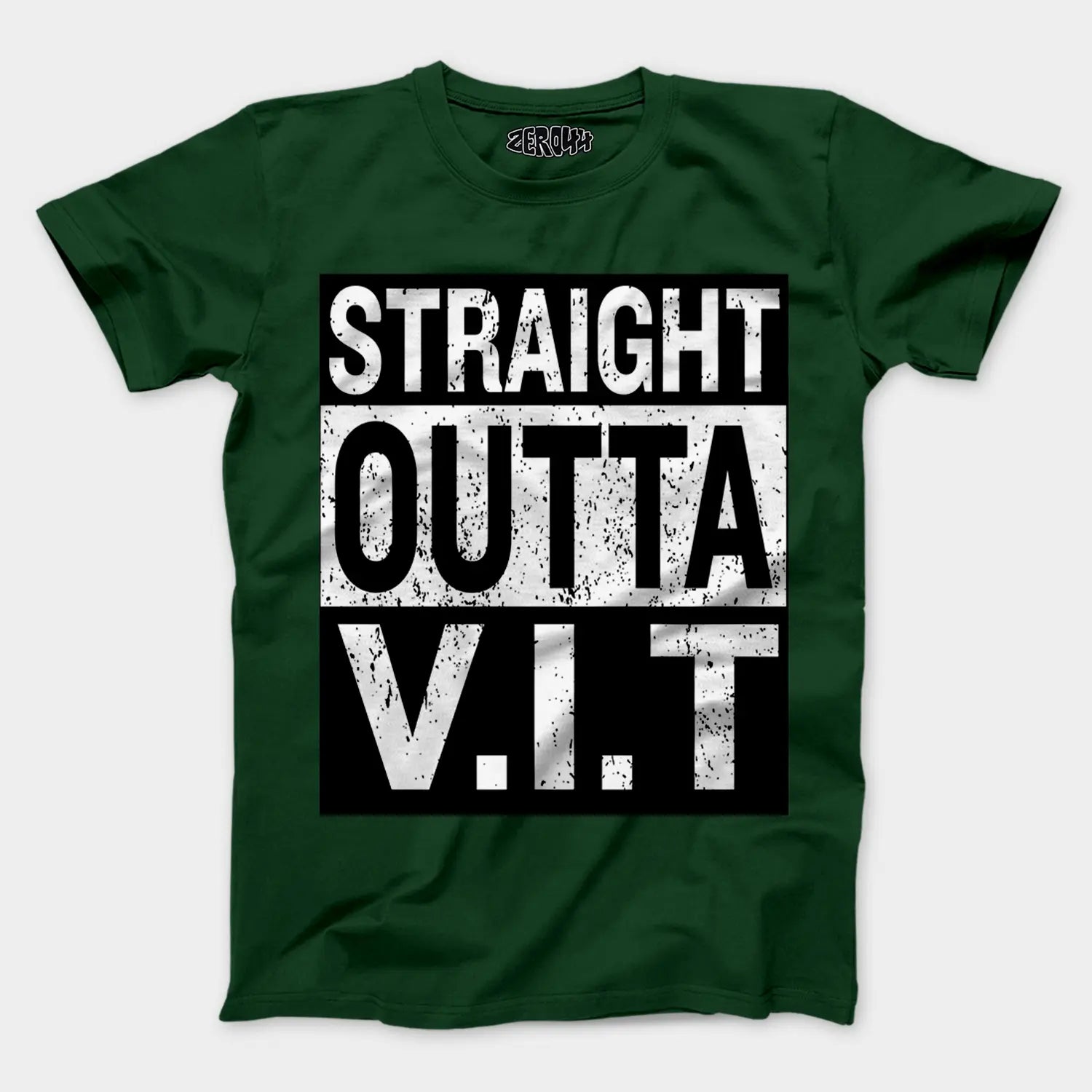 Straight Outta Vit Men/Unisex T-Shirt in Bottle Green Color