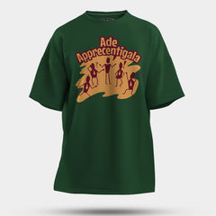 Ade Apprecentingala Men/Unisex Oversized T-Shirt in Bottle Green Color